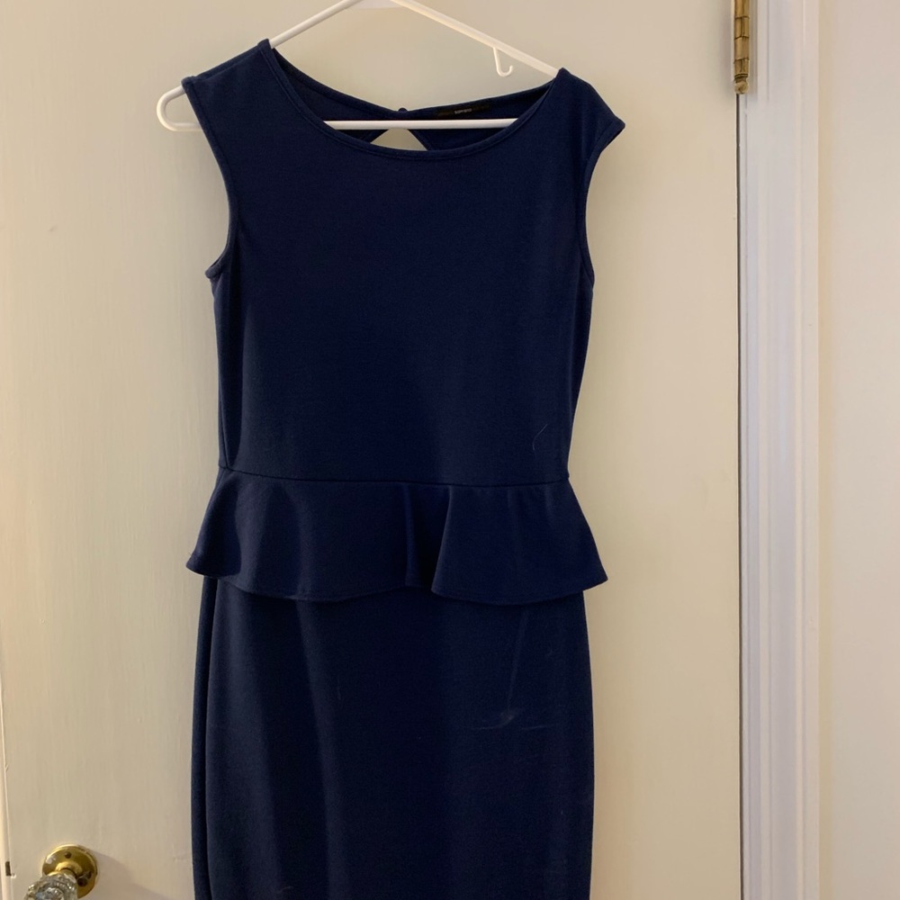 Navy Peplum dress